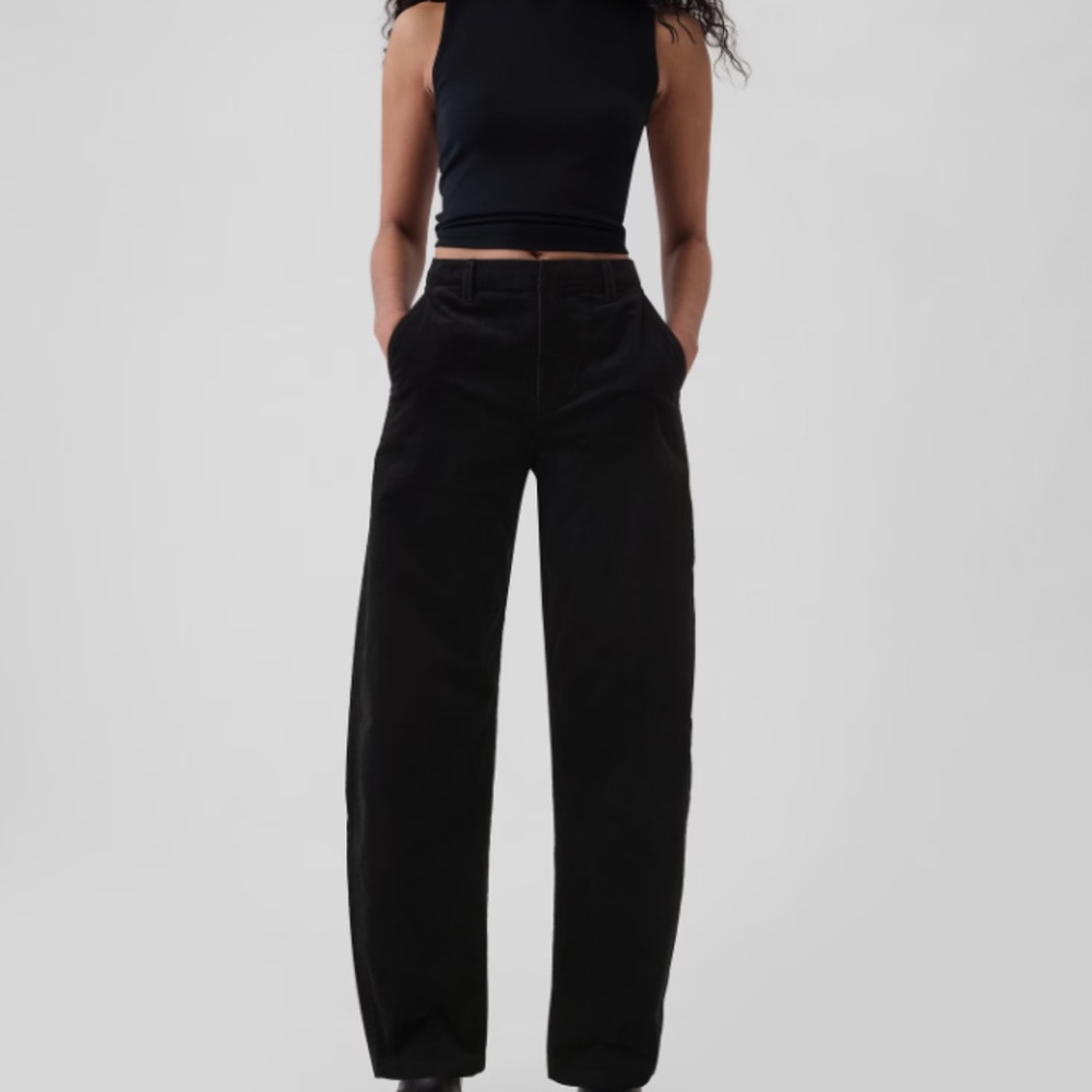 GAP High Rise Corduroy Tapered Ankle Trousers